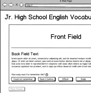 High fidelity, low resolution Mockup